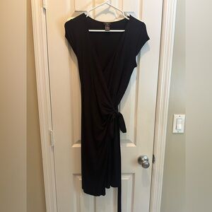 Ann Taylor Black Wrap Dress SP